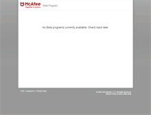 Tablet Screenshot of beta.mcafee.com